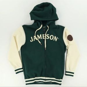 💚LIMITED EDITION 💚 Jameson Whiskey Varsity Hooded Colorblock Jacket
